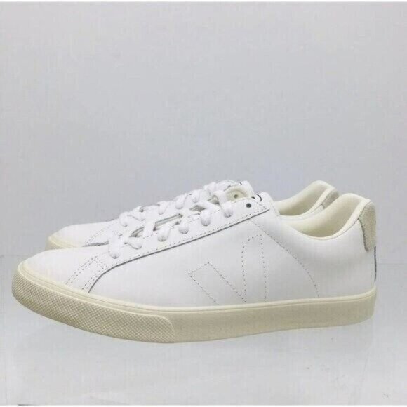 Veja Esplar Logo Low Top Sneaker Extra White/natural Leather Womens US 11 - Picture 5 of 13